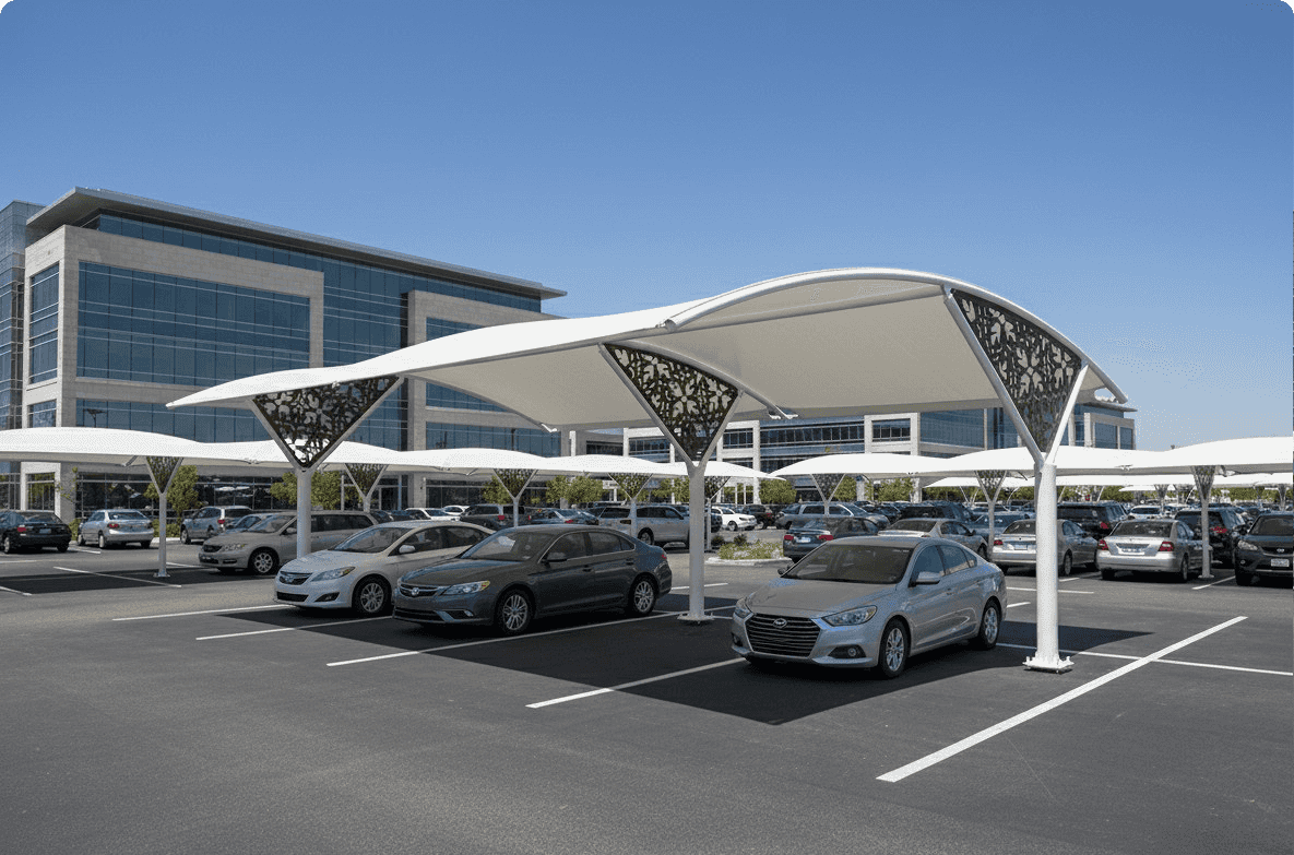 مظلات وسقائف متعددة الأنواع