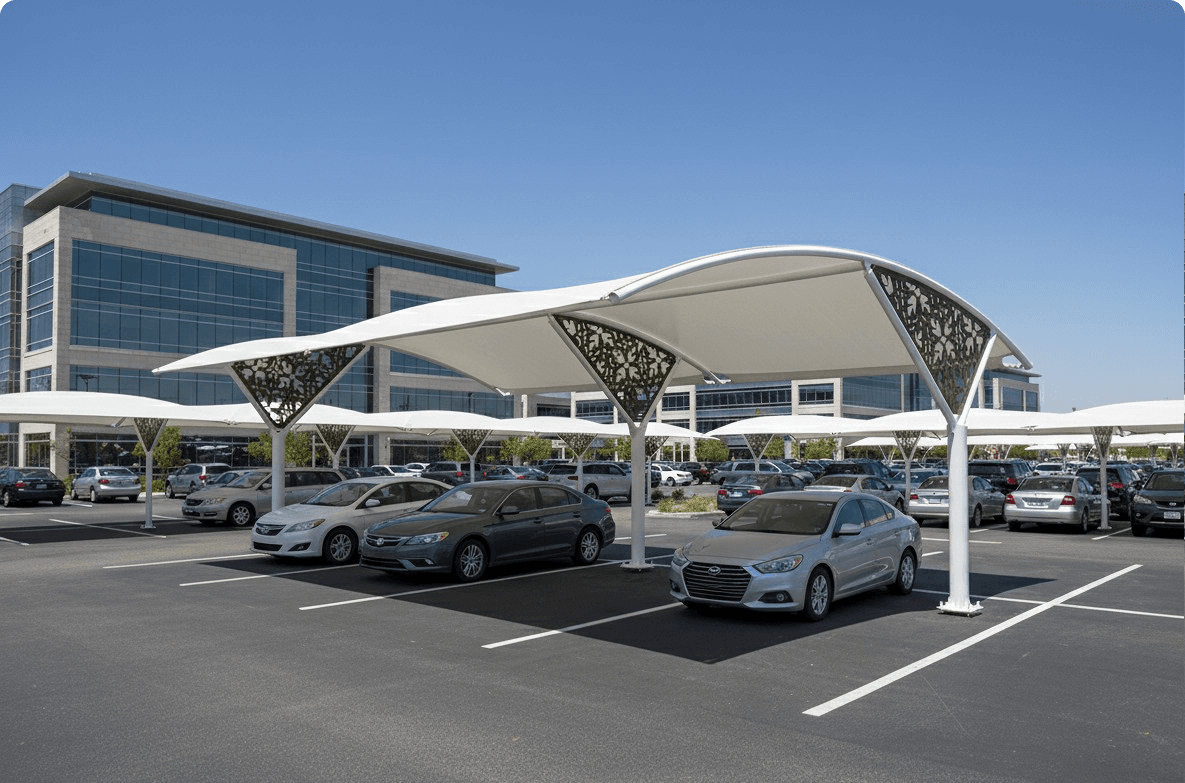 مظلات وسقائف متعددة الأنواع